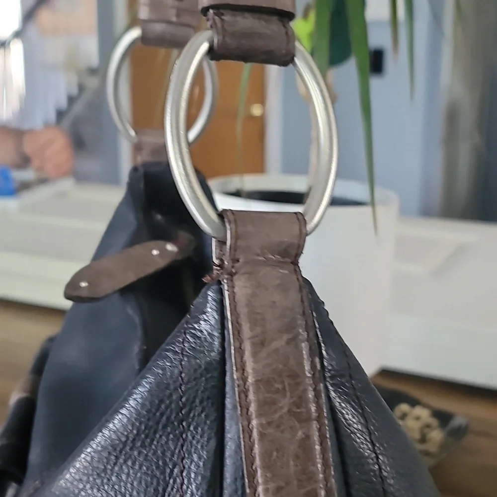 Sigrid Olsen Vintage 90's Leather Hardware Hobo Shoulder Bag